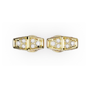 Boucles d'oreilles Maillon Marteaux Pavées - Or jaune