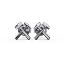 Boucles d'oreilles Marteaux Héritage PM Tout Or - Or gris