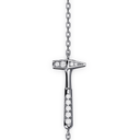 Bracelet Chaine Marteaux Solo F MM Pavé - Or gris
