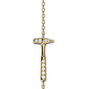 Bracelet Chaine Marteaux Solo F MM Pavé - Or jaune