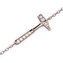 Bracelet Chaine Marteaux Solo F MM Pavé - Or rose