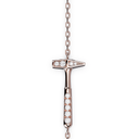 Bracelet Chaine Marteaux Solo F MM Pavé - Or rose