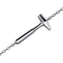 Bracelet Chaine Marteaux Solo F MM Tout Or - Or gris