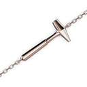 Bracelet Chaine Marteaux Solo F MM Tout Or - Or rose