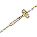 Bracelet Chaine Marteaux Solo H MM Pavé - Or jaune