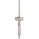 Bracelet Chaine Marteaux Solo H MM Pavé - Or rose