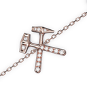 Bracelet Chaine Multi Marteaux Héritage Pavé - Or rose