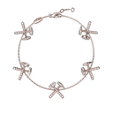 Bracelet Chaine Multi Marteaux Héritage Pavé - Or rose