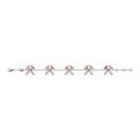 Bracelet Chaine Multi Marteaux Héritage Pavé - Or rose