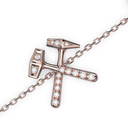 Bracelet Chaine Multi Marteaux Héritage Semi Pavé - Or rose