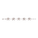 Bracelet Chaine Multi Marteaux Héritage Semi Pavé - Or rose
