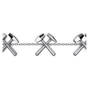 Bracelet Chaine Multi Marteaux Héritage Tout Or - Or gris