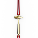 Bracelet Cordon Marteaux Solo F MM Tout Or, or jaune, cordon rouge, le marteau