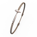 Bracelet Cordon Marteaux Solo F MM Tout Or, or rose, cordon beige, le bracelet en perspective