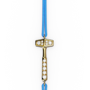 Bracelet Cordon Marteaux Solo H MM Pavé, or jaune, cordon bleu, le marteau