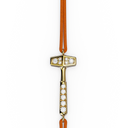 Bracelet Cordon Marteaux Solo H MM Pavé, or jaune, cordon orange, le marteau