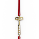 Bracelet Cordon Marteaux Solo H MM Pavé, or jaune, cordon rouge, le marteau