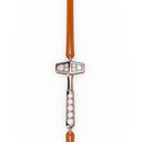 Bracelet Cordon Marteaux Solo H MM Pavé, or rose, cordon orange, le marteau