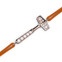 Bracelet Cordon Marteaux Solo H MM Pavé, or rose, cordon orange, le marteau, de trois-quarts