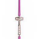 Bracelet Cordon Marteaux Solo H MM Pavé, or rose, cordon rose, le marteau