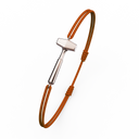 Bracelet Cordon Marteaux Solo H MM Tout Or, or rose, cordon orange, le bracelet en perspective