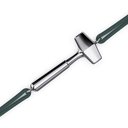 Bracelet Cordon Marteaux Solo H MM Tout Or, platine, cordon vert, le marteau, de trois-quarts