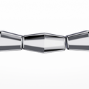 Collier Maillons Marteaux Articulé - Or gris