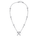 Collier Marteaux Multi Solo Héritage Pavé - Or gris