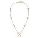 Collier Marteaux Multi Solo Héritage Pavé - Or jaune