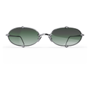 Heritage Cerclée Or Gris & 8 Diamants — verres verts — vue de face