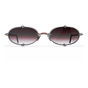 Heritage Cerclée Or Gris & Bois de Loupe & 8 Diamants — verres rosés — vue de face