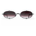 Heritage Cerclée Or Gris & Bois d'Ébène & 8 Diamants — verres rosés — vue de face