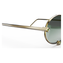 Heritage Cerclée Or Jaune & 8 Émeraudes — verres verts — détail de branche