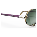 Heritage Cerclée Or Jaune & Bois d'Amarante & 8 Diamants — verres verts — détail de branche