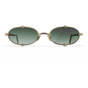 Heritage Cerclée Or Jaune & Bois d'Amarante & 8 Diamants — verres verts — vue de face