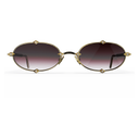 Heritage Cerclée Or Jaune & Bois d'Ébène & 8 Diamants — verres rosés — vue de face