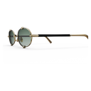 Heritage Cerclée Or Jaune & Bois d'Ébène & 8 Diamants — verres verts — vue de profil