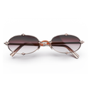 Heritage Cerclée Or Rose & Bois de Loupe & 8 Diamants — verres rosés — vue de face, packshot