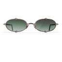 Heritage Cerclée Or Rose & Bois d'Amarante & 8 Diamants — verres verts — vue de face