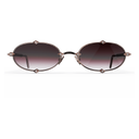 Heritage Cerclée Or Rose & Bois d'Ébène & 8 Diamants — verres rosés — vue de face