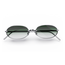 Heritage Cerclée Titane Poli & 4 Diamants — verres verts — vue de face, packshot