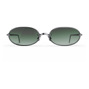 Heritage Cerclée Titane Poli & 4 Diamants — verres verts — vue de face