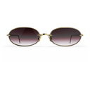 Heritage Cerclée Titane Enrobé d'Or Jaune & 4 Diamants — verres rosés — vue de face