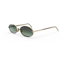 Heritage Cerclée Titane Enrobé d'Or Jaune & 4 Diamants — verres verts — vue trois-quarts
