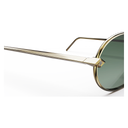 Heritage Cerclée Titane Enrobé d'Or Jaune & 4 Diamants — verres verts — détail de branche