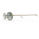Heritage Cerclée Titane Enrobé d'Or Jaune & 4 Diamants — verres verts — vue de profil