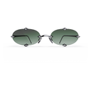 Heritage Percée Or Gris & 8 Diamants — verres verts — vue de face