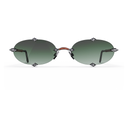 Heritage Percée Or Gris & Bois de Loupe & 8 Diamants — verres verts — vue de face