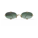 Heritage Percée Or Jaune & 8 Diamants — verres verts — vue de face