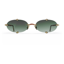 Heritage Percée Or Jaune & Bois de Loupe & 8 Diamants — verres verts — vue de face